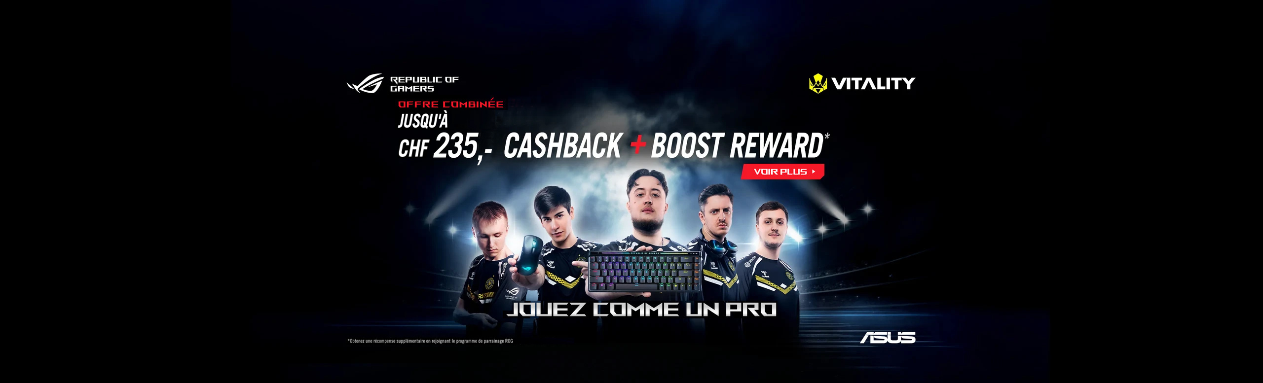 Affiche promotionnelle jusqu'à CHF 235,- de remboursement + Prime Booster