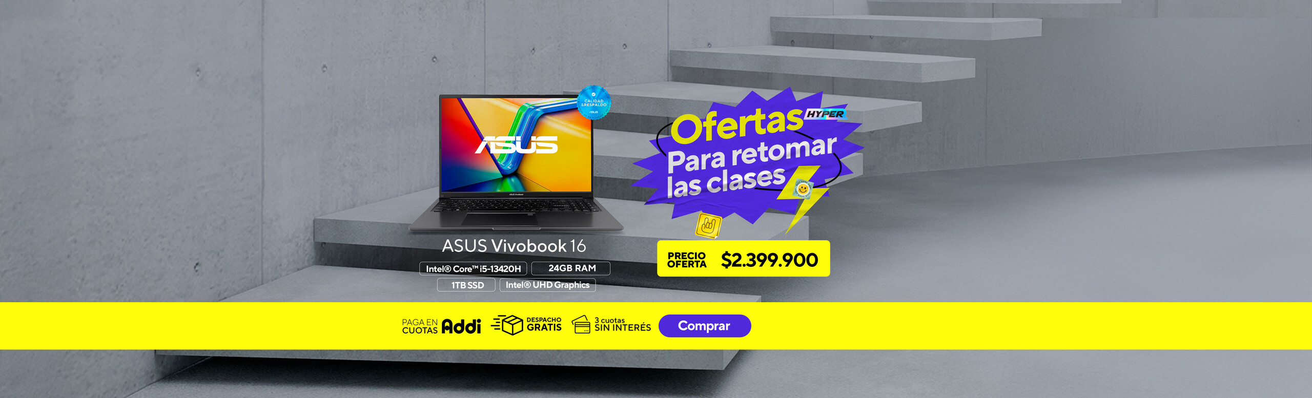 Back To School ASUS colombia Vivobook 16