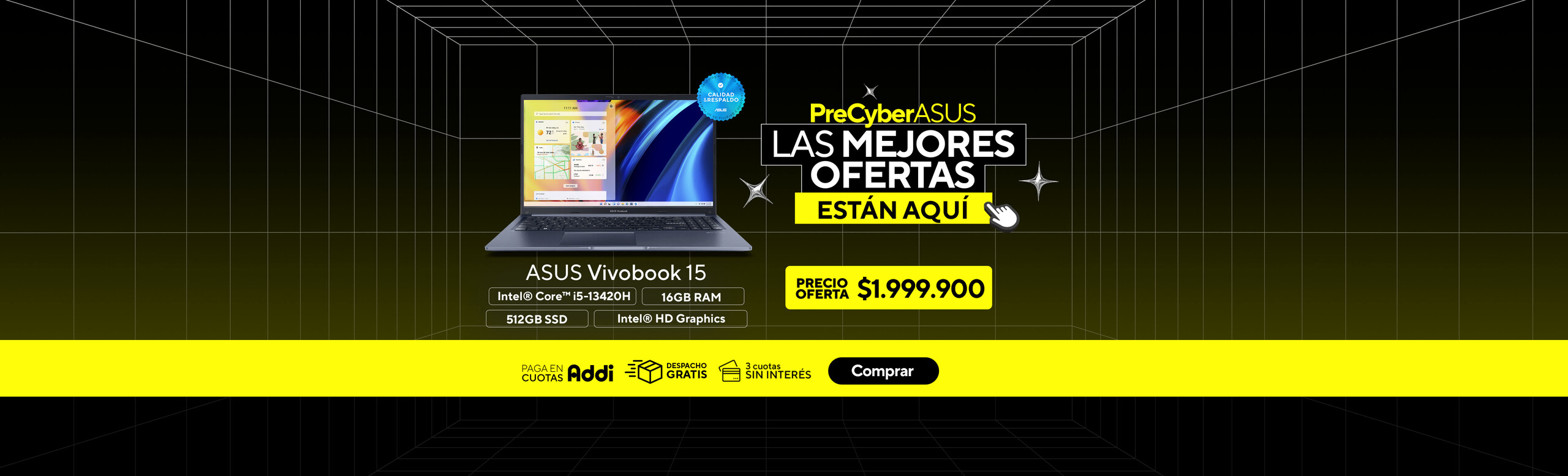 Cyber Asus Colombia vivobook 15