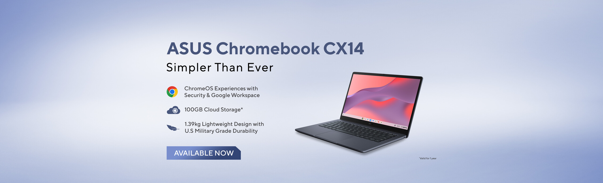 ASUS Chromebook CX14 (CX1405) Launch