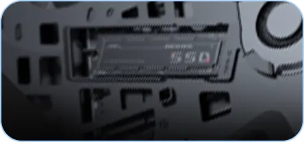 image of SSD storage location on the device