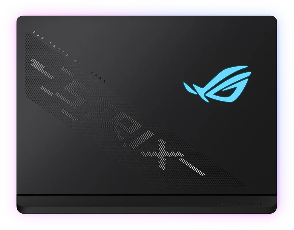The Strix SCAR 16 sports an AniMe Vision display on the laptop’s lid. With an array of 810 LEDs shining through 8,353 precision-milled holes.
