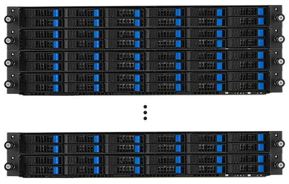 Storage server with layers of drives