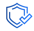 A shield-shaped icon with a checkmark in the center, and a briefcase icon with a tool symbol on it