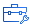 A process flow diagram featuring a series of squares, circles, and diamonds.