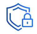 A shield-shaped icon with a padlock in the center.