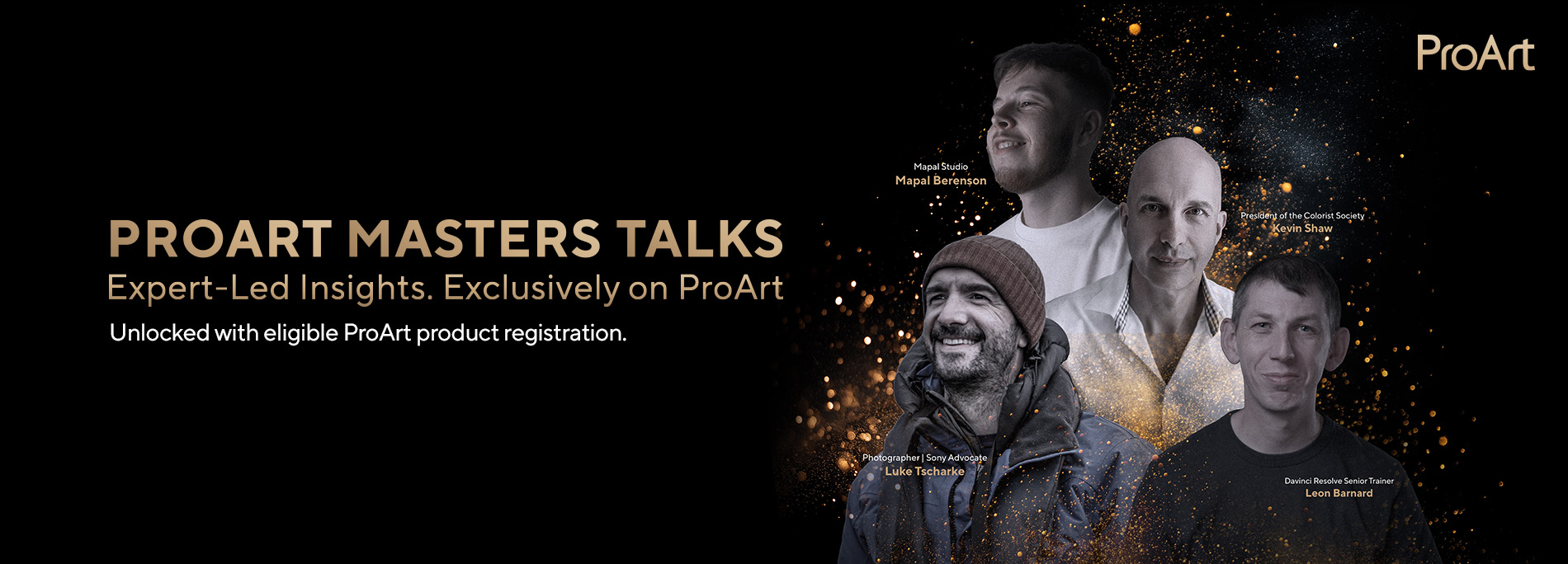 ProArt product registration for ProArt Masters Talks 