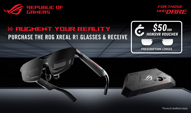 Purchase the ROG XReal R1 Glasses & Receive $50USD HONSVR Voucher!