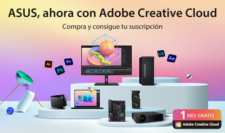 ASUS ahora con 1 mes de Adobe Creative Cloud