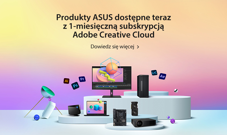 ASUS Now with 1 Month of Adobe Creative Cloud 