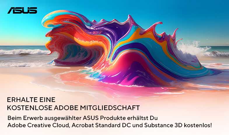Jetzt 3 Monate Adobe Creative Cloud sichern mit ASUS (im Wert von bis zu $397)