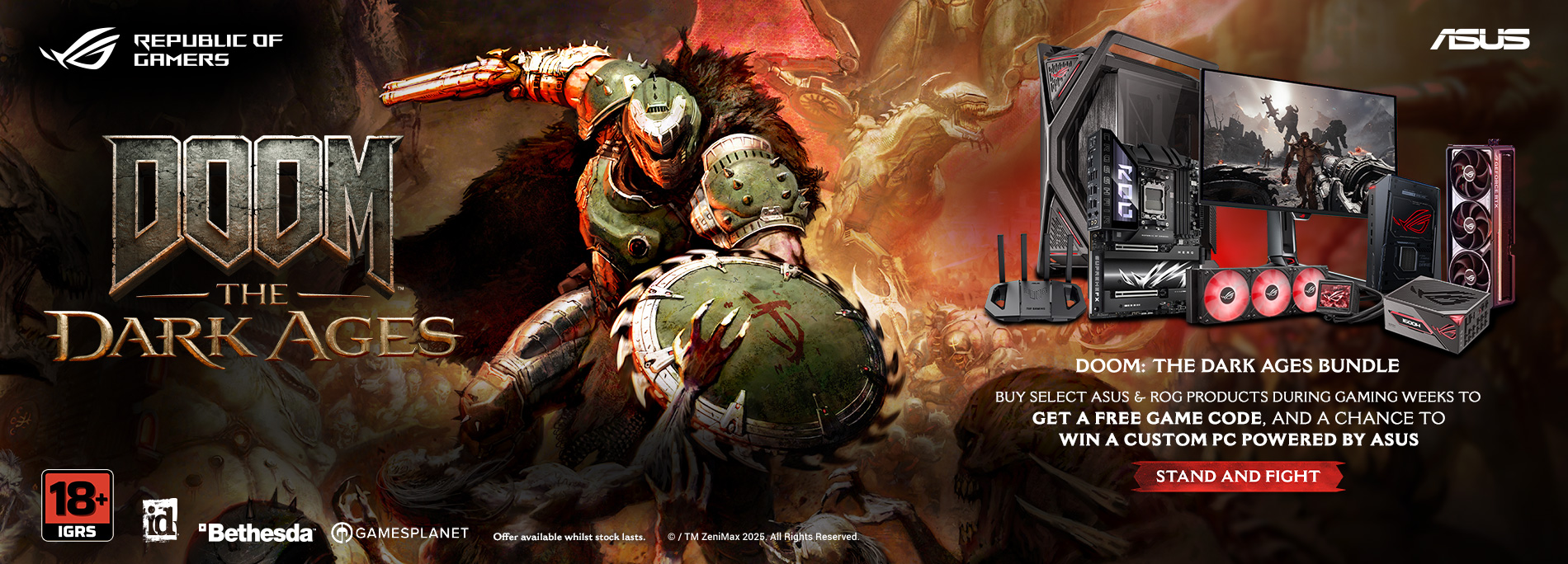 ASUS GAMING WEEKS WITH DOOM: THE DARK AGES BUNDLE OFFER