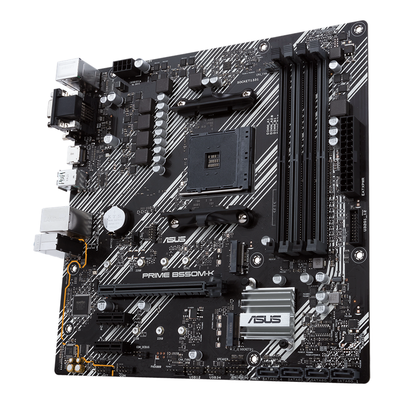PRIME B550M-K front view, 45 degrees