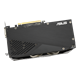 Dual GeForce GTX 1660 6GB GDDR5 EVO graphics card, rear angled view