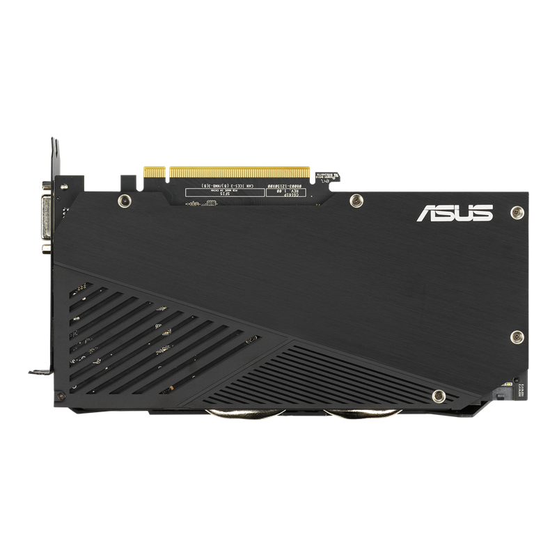 Dual series of GeForce RTX 2060 SUPER EVO V2 Advanced Edition graphics card, rear view