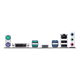 TUF B360M-E GAMING I/O ports closeup