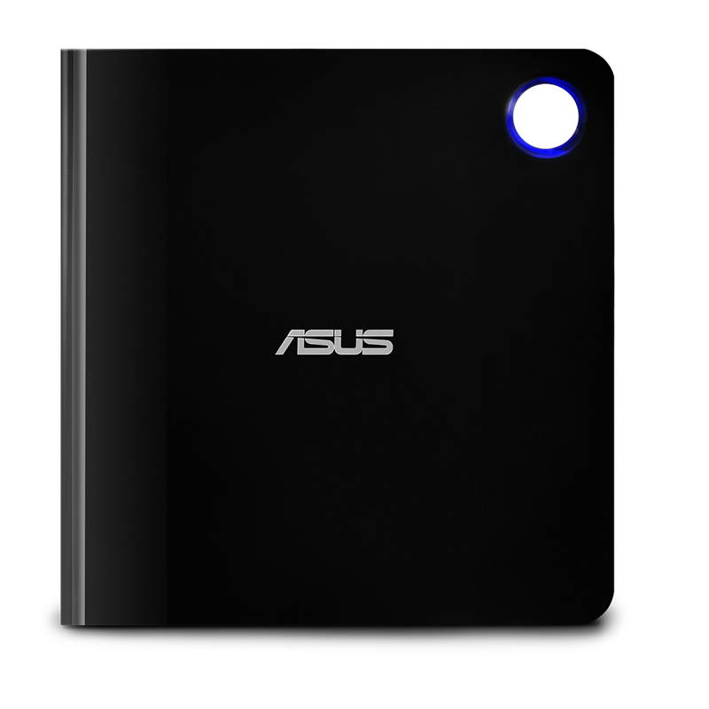 ASUS SBW-06D5H-U front view, with blue LED ring 