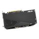 Dual GeForce GTX 1660 graphics card, rear angled view