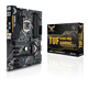 TUF B360-PRO GAMING (WI-FI) front view, 45 degrees, with color box