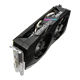 Dual GeForce GTX 1660 graphics card, angled top down view, highlighting the fans, I/O ports