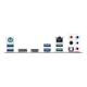TUF Z390-PRO GAMING I/O ports closeup