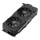 Dual series of GeForce RTX 2070 EVO graphics card, front angled view