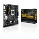 TUF B360M-E GAMING front view, 45 degrees, with color box