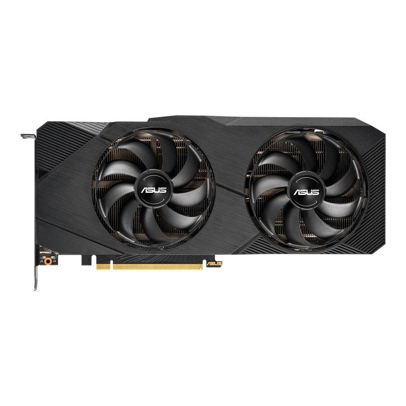 Dual GeForce RTX 2080 EVO graphics card, front view
