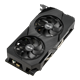 Dual GeForce GTX 1660 Ti OC edition graphics card, front angled view