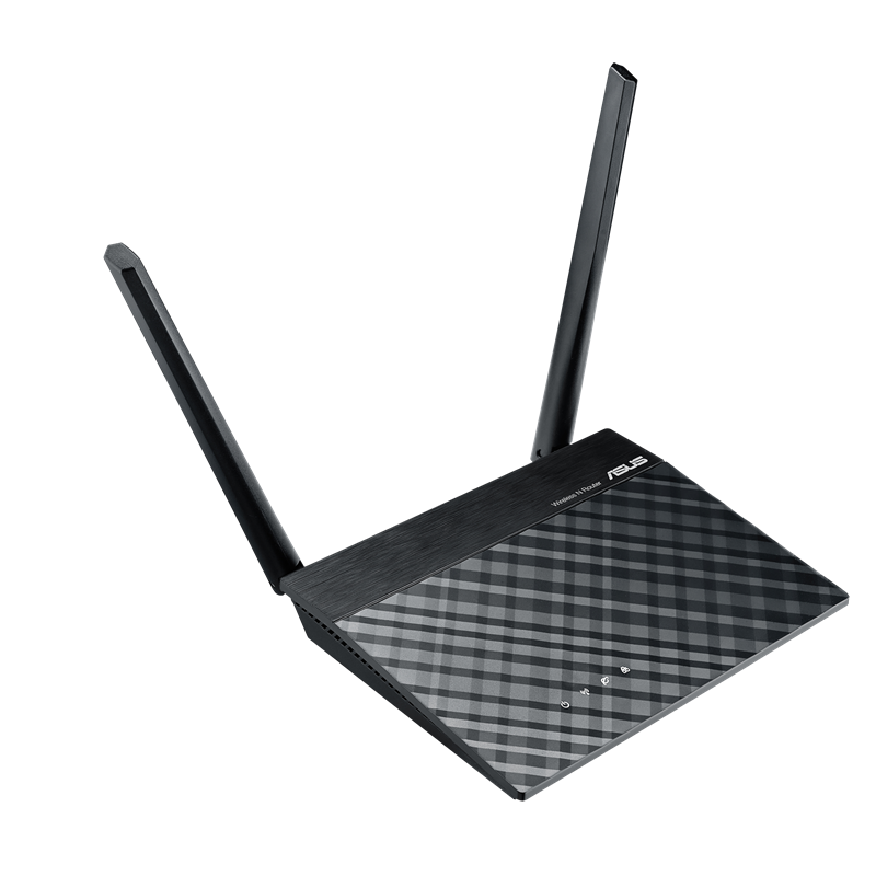 RT-N300 B1 front view, tilted 45 degrees