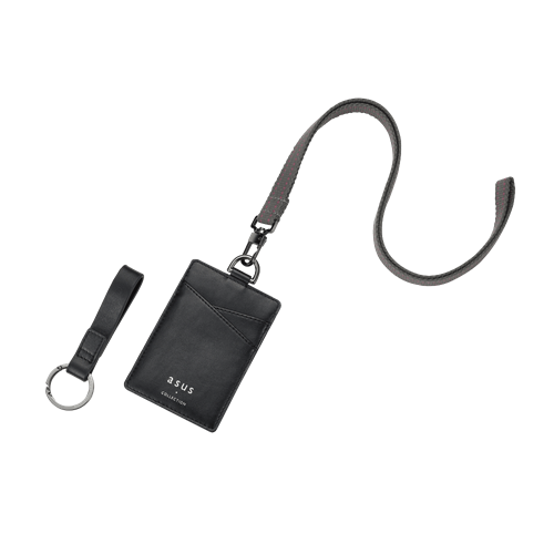 ASUS Double-sided Leather Card Holder & Key Chain Set