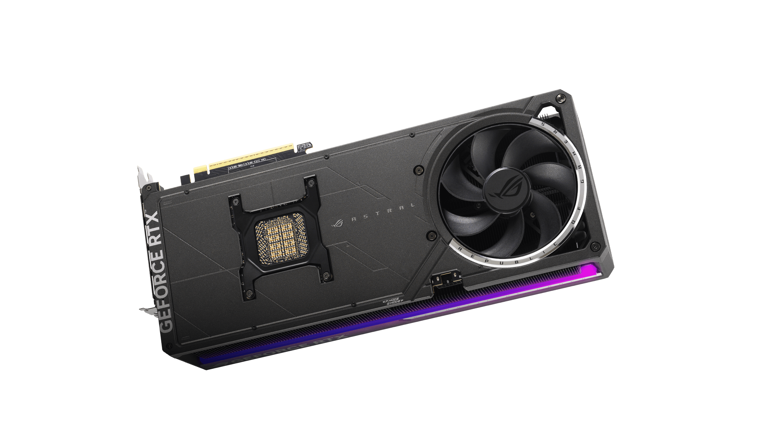 Widok z przodu ROG Astral na tle galaktyki