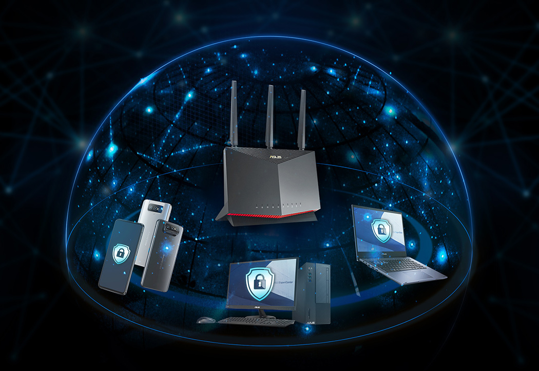 Çoğu ASUS router, işletme ağınıza bağlı her cihazın korunduğundan emin olan Trend Micro™ destekli AiProtection teknolojisini kullanır