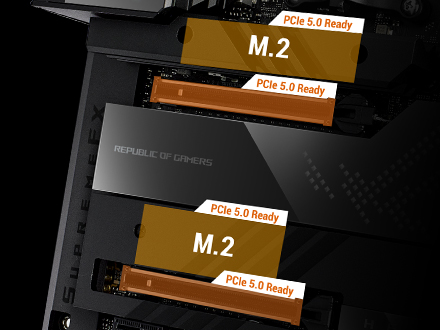 ASUS X670Eシリーズのマザーボードは、PCIe 5.0 M.2および拡張スロットを搭載