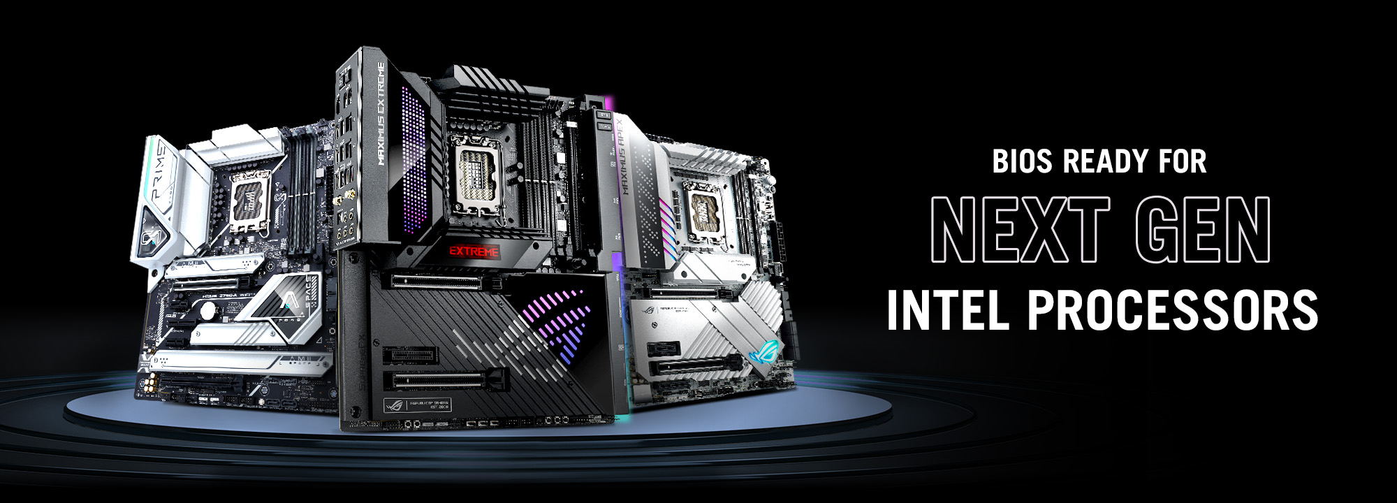 Three Z790 motherboards image with BIOS Ready for next-gen Intel Processors
