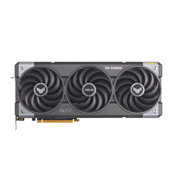 TUF Gaming Radeon RX 9070 XT OC Edition – angled front view