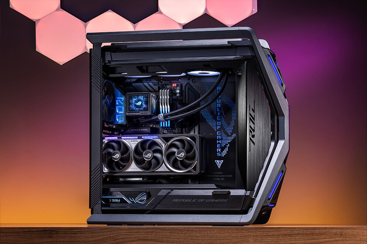 Zdjęcie pod kątem 45° zestawu PC The Gamer's Dream - Titanium.
