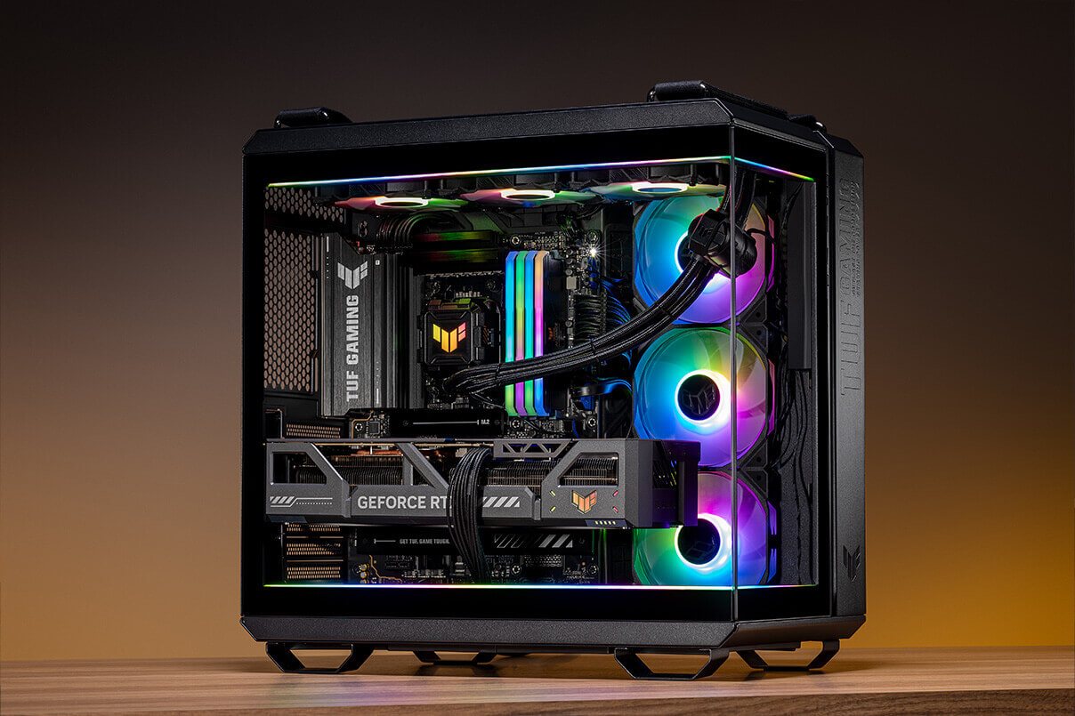 Zdjęcie pod kątem 45° kompilacji Your First PC.