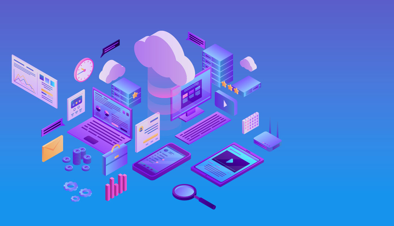 解決方案示意圖，包含雲端儲存、地端機房建置、資安控管軟體、財務管理、人資系統等