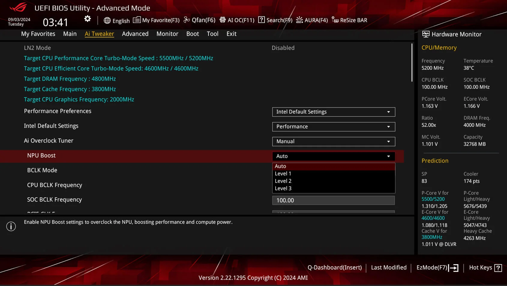NPU Boost UI